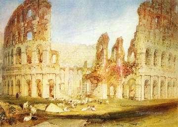 ジョセフ・マロード・ウィリアム・ターナー Painting - ローマ コロッセオ ロマンチックなターナー